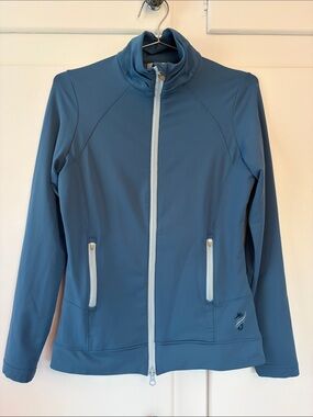 Peter Millar - Women's Blue Zip-Front Performance Jacket
